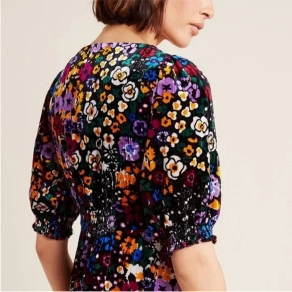 Anthropologie Francis Floral Velvet dress, NWOT - Picture 2 of 7